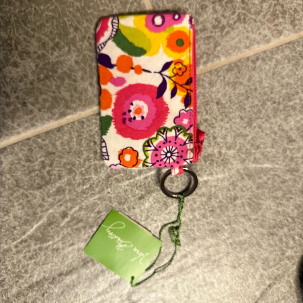 Vera Bradley Lilli Bell Frannie Multicolor Floral Crossbody Bag and id pouch key - Picture 6 of 7